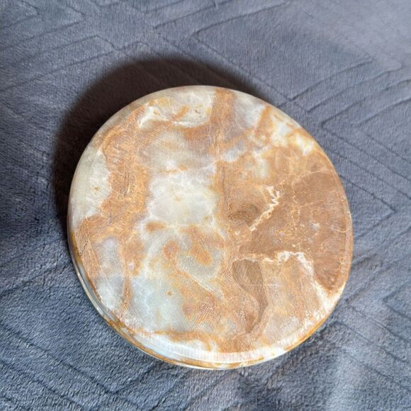 Gorgeous Natural Stone Ashtray or Trinket Box Heavy BRAND NEW - Picture 5 of 12